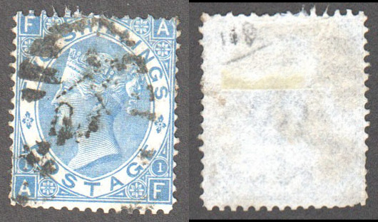 Great Britain Scott 55 Used Plate 1 - AF (P) - Click Image to Close